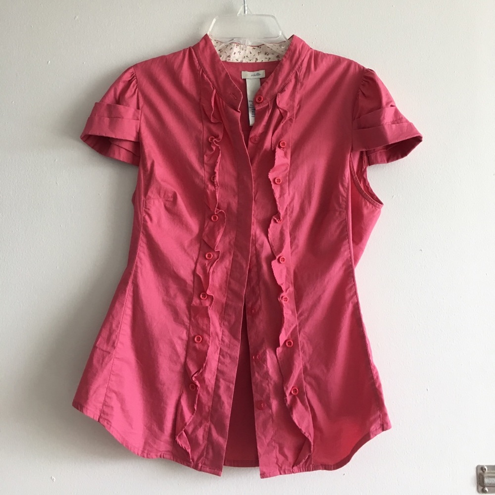 Anthropologie Odille cap sleeve shirt